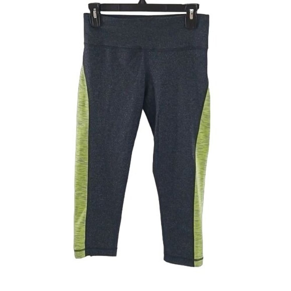90 Degree By Reflex Womens Leggings Yoga Workout Colorblock Gray Green S